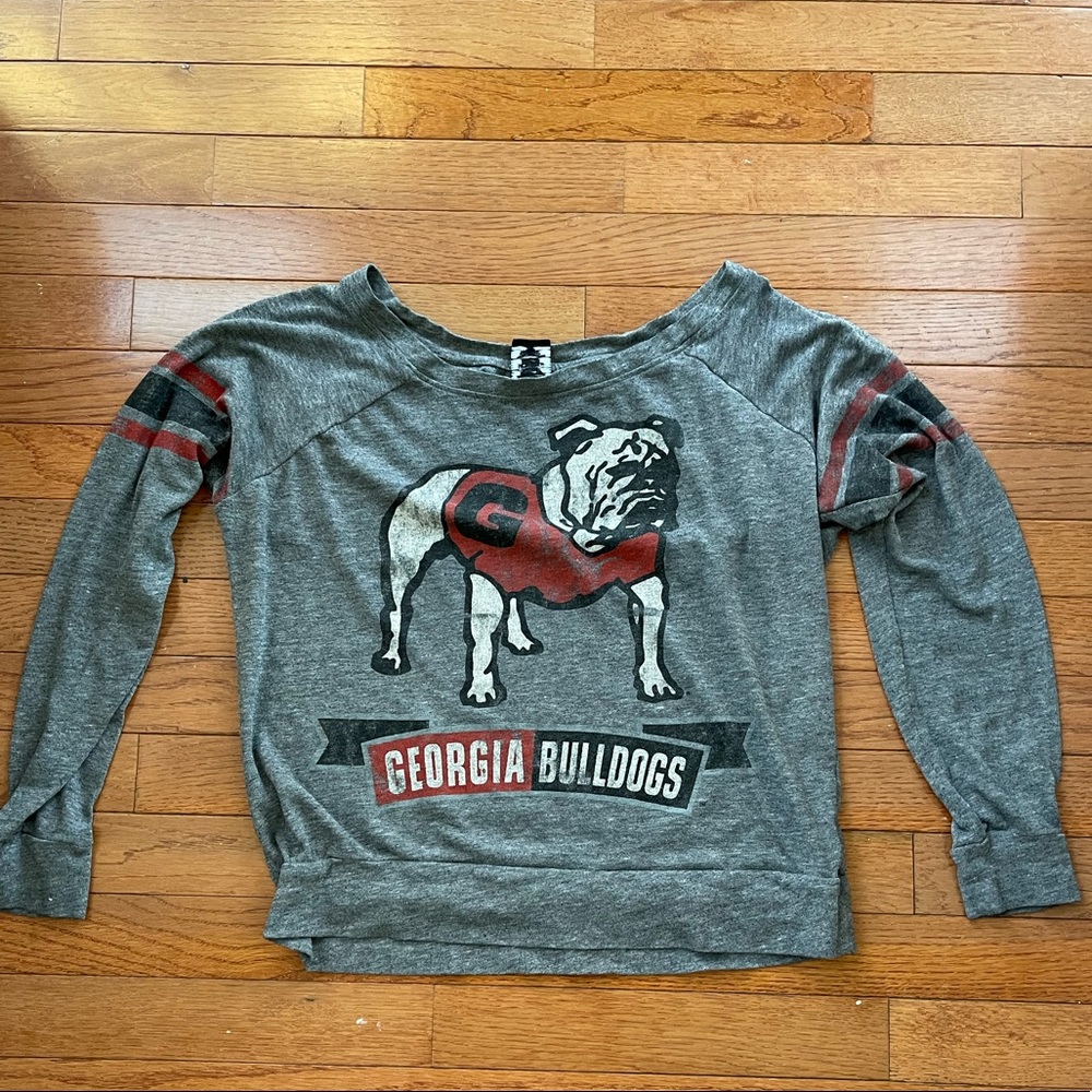 Wide neck bulldogs sweatshirt